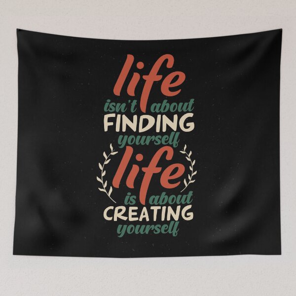 Item preview, Life Is About Creating Yourself George Bernard Shaw Speckled Typographic Art designed and sold by AVNGR-Design.