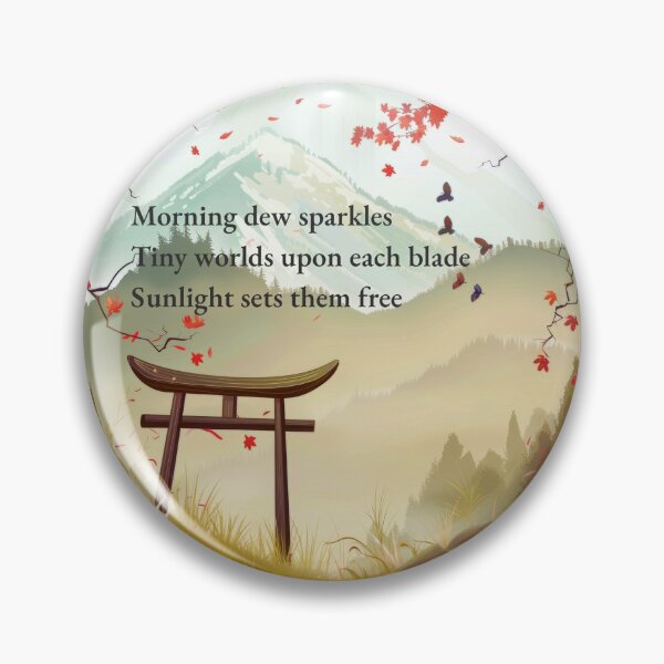Item preview, Japanese Torii Gate Wall Art | Zen Mountain Landscape Printable | Japandi Nature Decor | Morning Meadow Haiku Print | Minimalist Botanical Poster designed and sold by ChloeDesigns401.