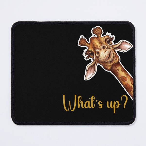 Item preview, Giraffe peeking out, asking, "What's going on?" designed and sold by UUniqueIImprint.