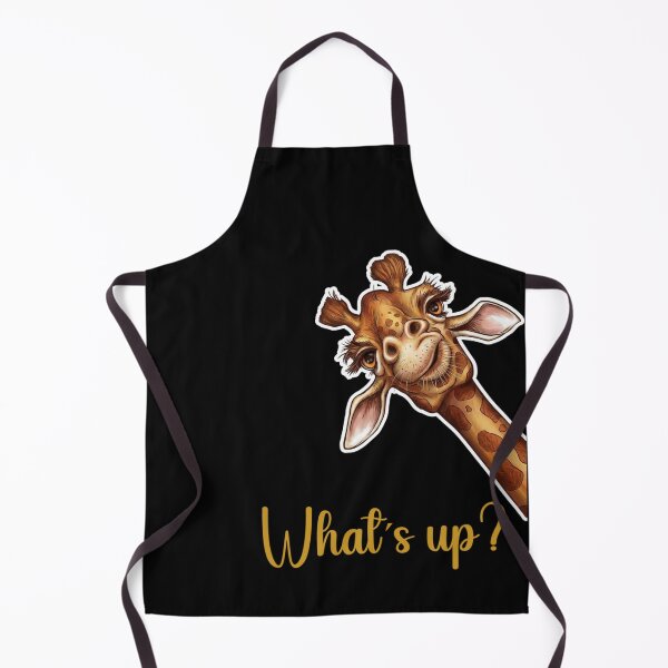 Item preview, Giraffe peeking out, asking, "What's going on?" designed and sold by UUniqueIImprint.