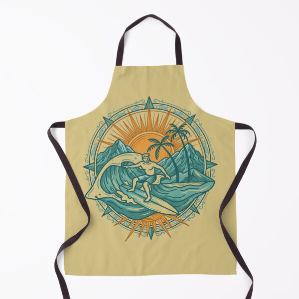 Item preview, Vintage Surf Compass Emblem Retro Wave and Palm Trees Summer Beach Vibe Graphic designed and sold by Clean Print Goods.