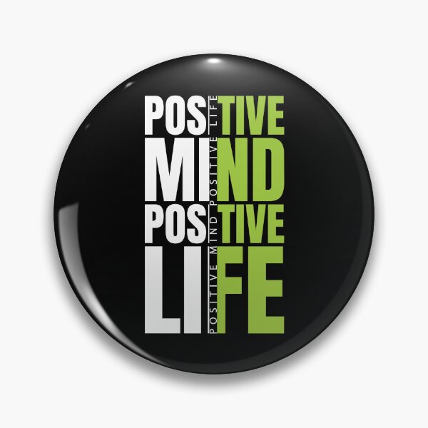 Item preview, Positive Mind Positive Life - Green and White Modern Graphic Typography Poster designed and sold by AVNGR-Design.