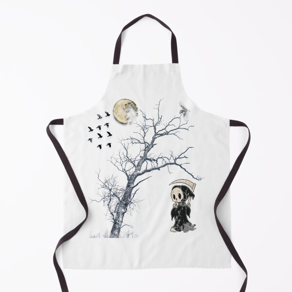 Item preview, Spooky Cute Grim Reaper Moonlit Tree Owl Pastel Goth Vintage Witchy Graphic Aesthetic Halloween Flying Birds designed and sold by Clean Print Goods.