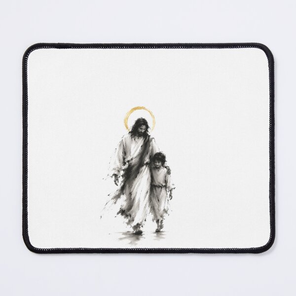 Item preview, Jesus Walking With Child Christian Art designed and sold by Phos Creatives.