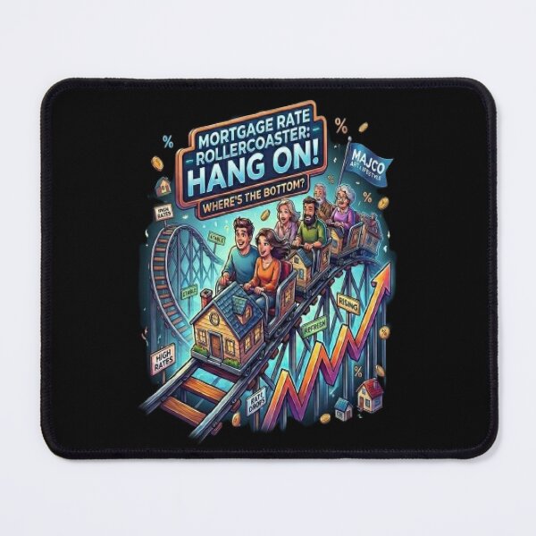 Item preview, Mortgage Rate Rollercoaster Hang on Finance Humor designed and sold by MAJCO-ART.