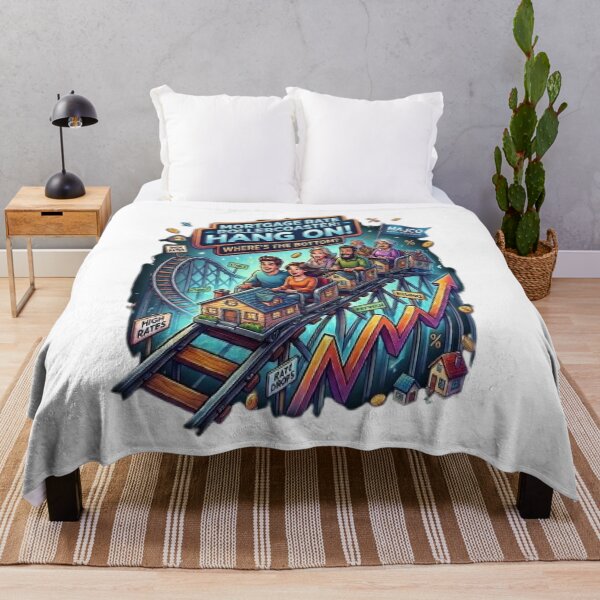 Item preview, Mortgage Rate Rollercoaster Hang on Finance Humor designed and sold by MAJCO-ART.