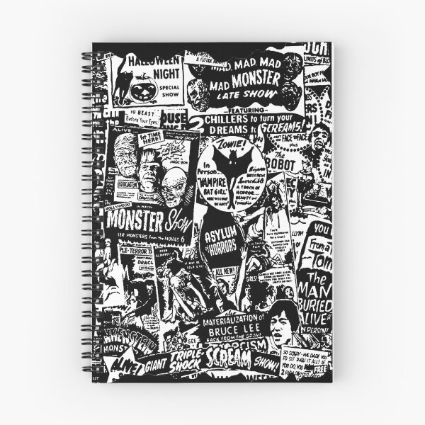 Item preview, Vintage Horror Ad Collage (White ink on dark) designed and sold by Scott Banks.