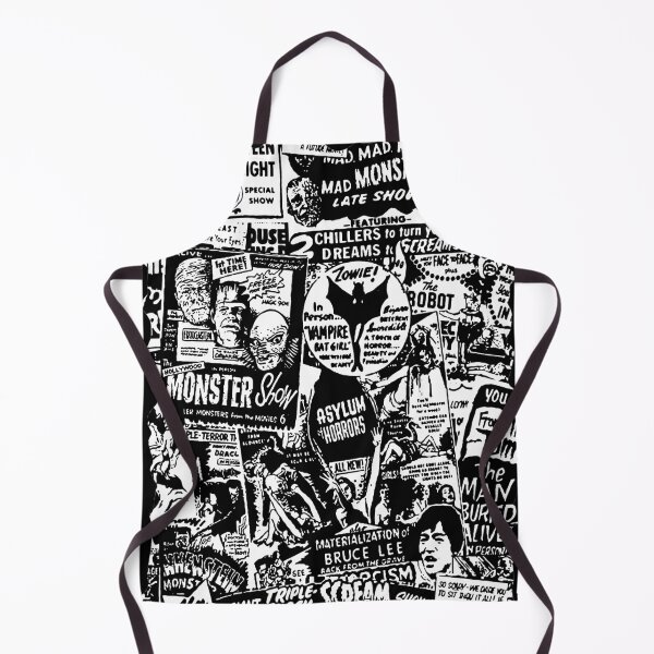 Item preview, Vintage Horror Ad Collage (White ink on dark) designed and sold by Scott Banks.