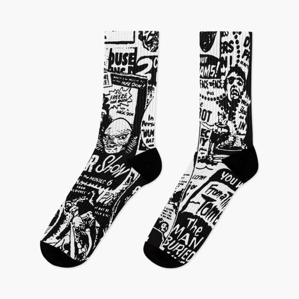 Item preview, Vintage Horror Ad Collage (White ink on dark) designed and sold by Scott Banks.