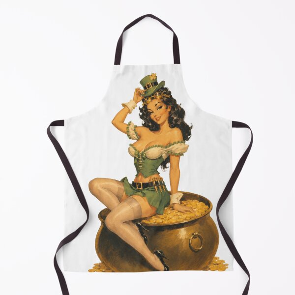 Item preview, Steampunk Leprechaun Pin-Up – Vintage Lucky Irish Girl Retro Art designed and sold by Cosplayvintage.