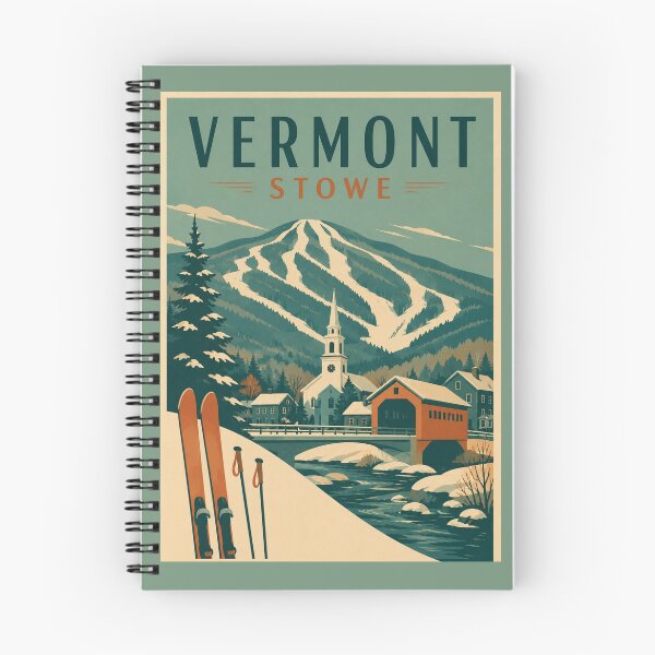 Item preview, Stowe Vermont Vintage Ski Travel Poster | Retro Mountain Wall Art designed and sold by Eclipse 3699.