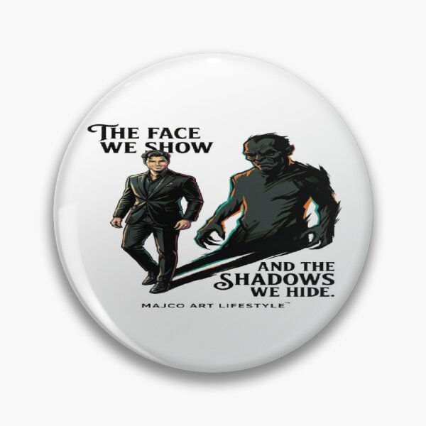 Item preview, The Face We Show, The Shadows We Hide – Dark Psychology & Shadow Self Art designed and sold by MAJCO-ART.