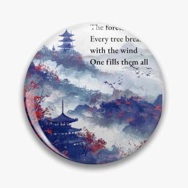 Item preview, Japanese Pagoda Wall Art | Zen Forest Landscape Printable | Japandi Mountain Decor | Sumi-e Haiku Poster | Minimalist Nature Print designed and sold by ChloeDesigns401.