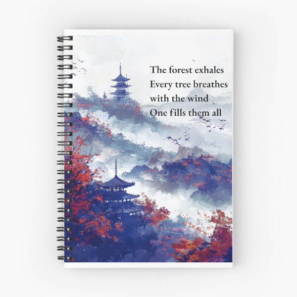 Item preview, Japanese Pagoda Wall Art | Zen Forest Landscape Printable | Japandi Mountain Decor | Sumi-e Haiku Poster | Minimalist Nature Print designed and sold by ChloeDesigns401.