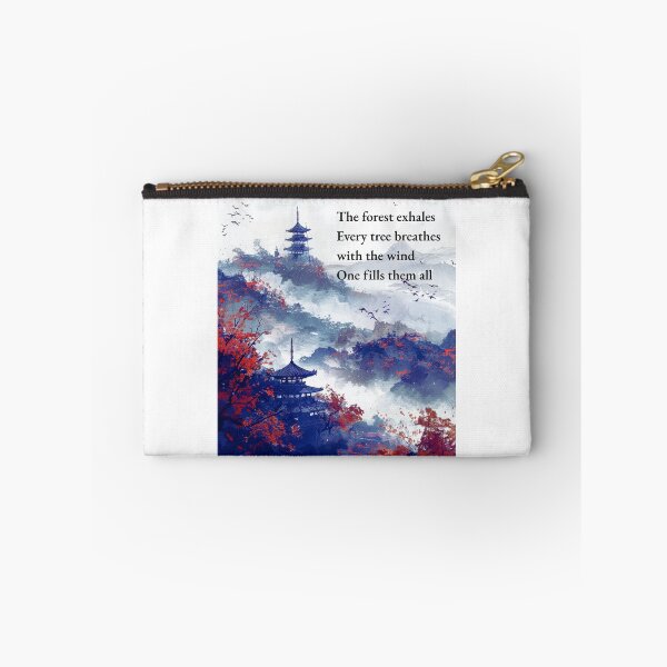Item preview, Japanese Pagoda Wall Art | Zen Forest Landscape Printable | Japandi Mountain Decor | Sumi-e Haiku Poster | Minimalist Nature Print designed and sold by ChloeDesigns401.