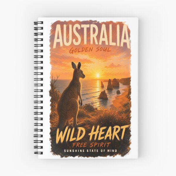 Item preview, Australia Wild Heart – Golden Soul Free Spirit Kangaroo Sunset designed and sold by MAJCO-ART.