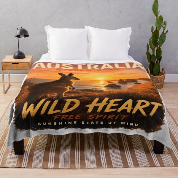 Item preview, Australia Wild Heart – Golden Soul Free Spirit Kangaroo Sunset designed and sold by MAJCO-ART.