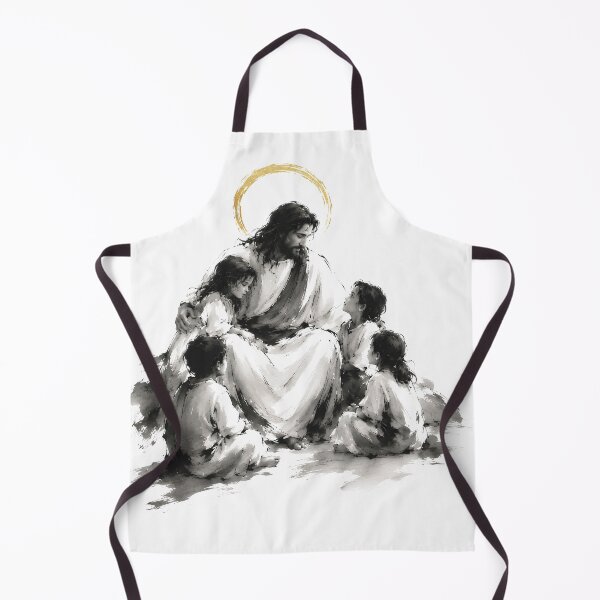 Item preview, Jesús bendiciendo a los niños (dibujo a la tinta) designed and sold by Phos Creatives.