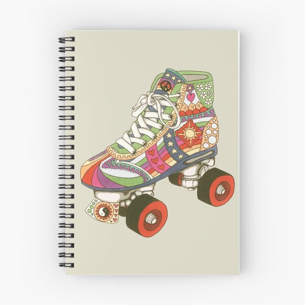 Item preview, Vintage Psychedelic Derby Skate Art Taupe– Retro Hippie Rainbow Groovy Peace Design designed and sold by Kellie Espie Art.