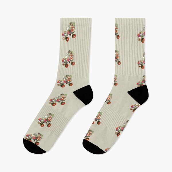 Item preview, Vintage Psychedelic Derby Skate Art Taupe– Retro Hippie Rainbow Groovy Peace Design designed and sold by Kellie Espie Art.