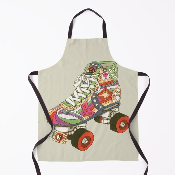 Item preview, Vintage Psychedelic Derby Skate Art Taupe– Retro Hippie Rainbow Groovy Peace Design designed and sold by Kellie Espie Art.
