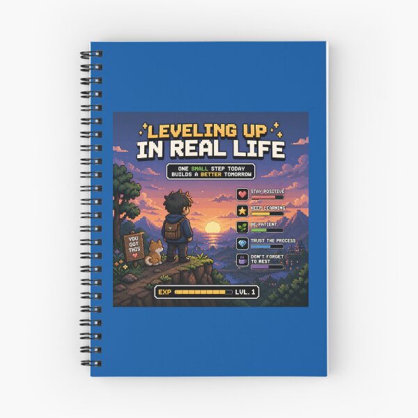 Item preview, LEVELING UP IN REAL LIFE designed and sold by BRIGHT BITS BOUTIQUE.