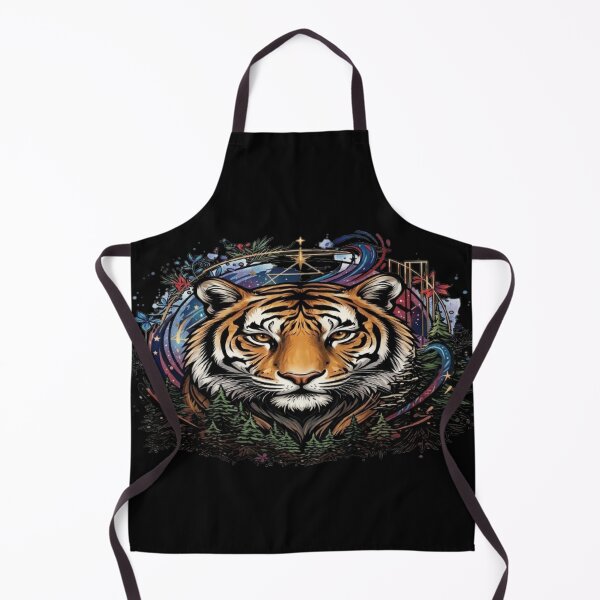 Item preview, Golden Mystic Tiger Forest Illustration designed and sold by MAJCO-ART.