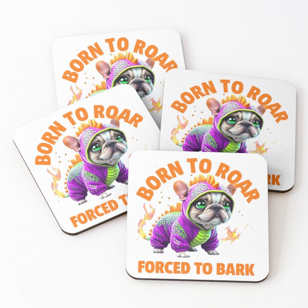 Item preview, Born To Roar Forced To Bark Funny Dragon French Bulldog designed and sold by ArtisticDesignsbyLinda.