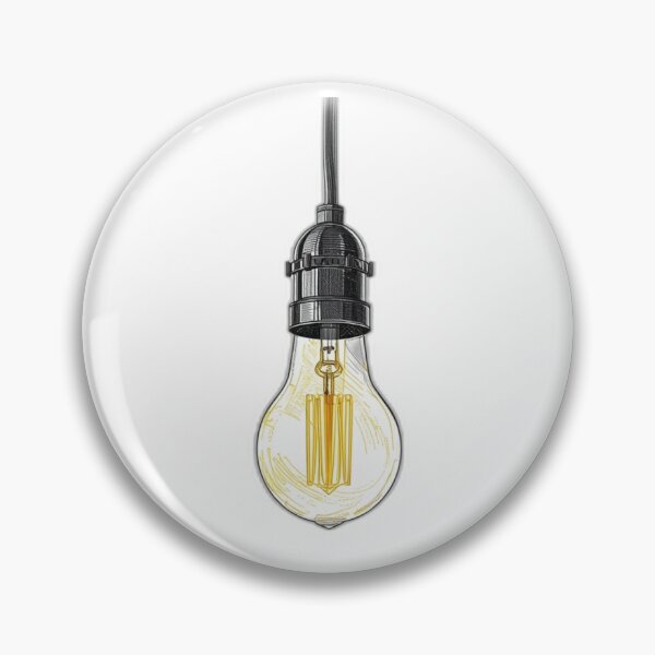 Item preview, Vintage Electric Bulb Retro Lamp Sketch designed and sold by Digital Duniyah.