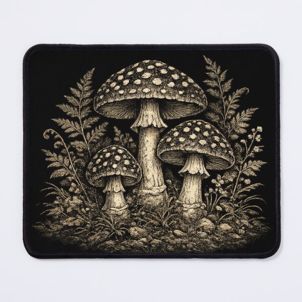 Item preview, Vintage Mushroom Botanical Art | Dark Cottagecore Woodland Engraving Print | Nature Decor Gift designed and sold by The Archive.