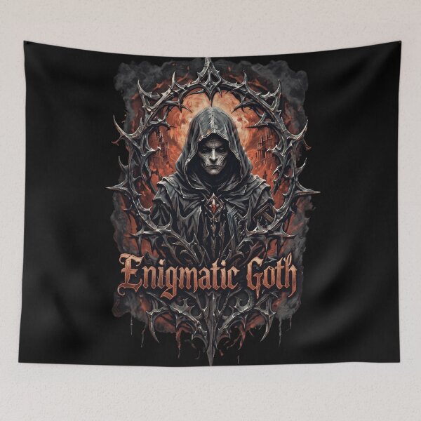 Item preview, Enigmatic Goth - Sinister Hooded Sorcerer Dark Streetwear Art designed and sold by EnigmaticGoth.