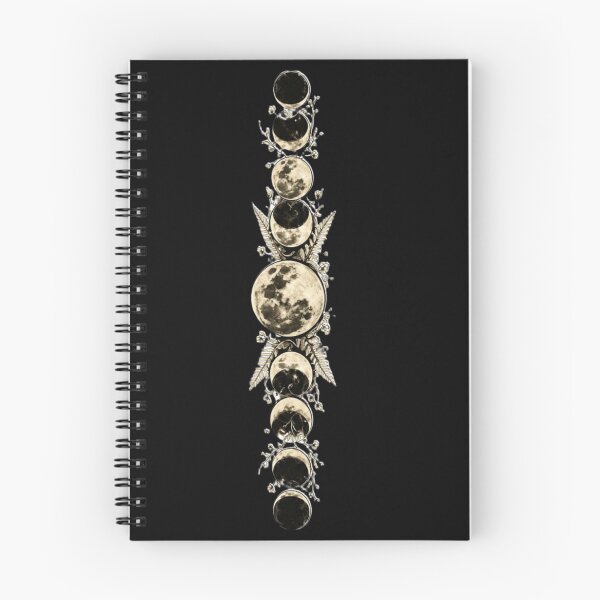 Item preview, Moon Phases Botanical Art | Dark Cottagecore Celestial Vintage Print | Mystical Lunar Decor designed and sold by K Mood Studio.