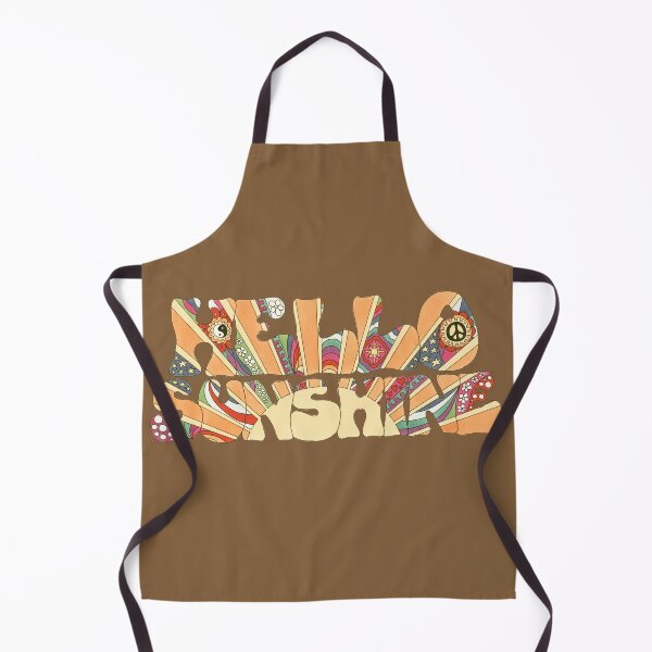 Item preview, Vintage Psychedelic Hello Sunshine Art Brown– Retro Hippie Rainbow Groovy Peace Design designed and sold by Kellie Espie Art.