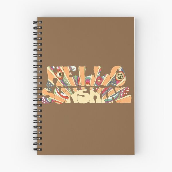 Item preview, Vintage Psychedelic Hello Sunshine Art Brown– Retro Hippie Rainbow Groovy Peace Design designed and sold by Kellie Espie Art.