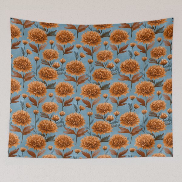 Item preview, Blooming Chrysanthemum Floral  - Flower Garden Pattern  - Housewarming Gifts designed and sold by RoyalStarsPatts.