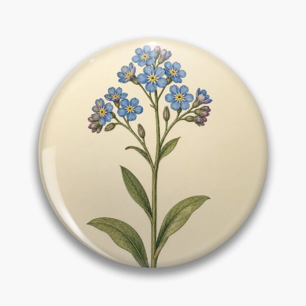 Item preview, Forget-Me-Not Vintage Botanical Flower Print designed and sold by NuvoraNest.