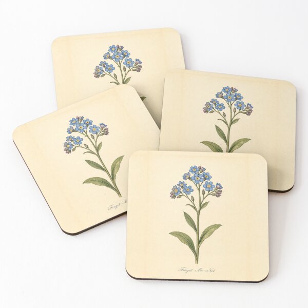 Item preview, Forget-Me-Not Vintage Botanical Flower Print designed and sold by NuvoraNest.