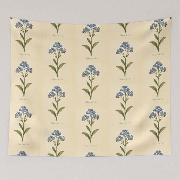 Item preview, Forget-Me-Not Vintage Botanical Flower Print designed and sold by NuvoraNest.