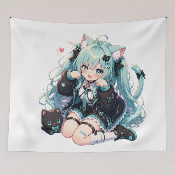 Item preview, Aqua Dreams – Mystical Water Anime Girl Mint NDE style designed and sold by Revyra.