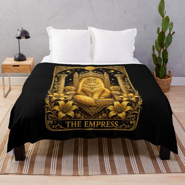 Item preview, The Empress Cat Tarot Card – Golden Empress designed and sold by thirtyonestars.