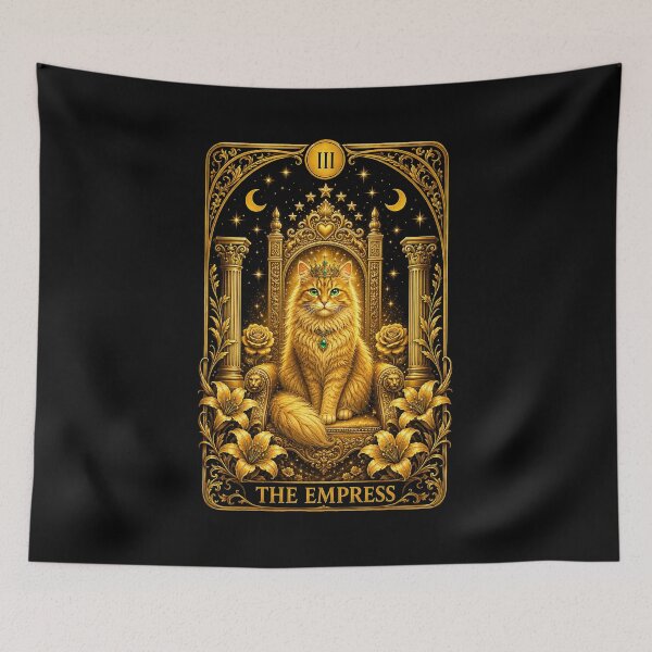 Item preview, The Empress Cat Tarot Card – Golden Empress designed and sold by thirtyonestars.