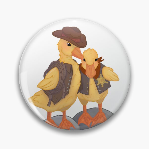 Item preview, Cowboy Duckling Duo Old Western Cartoon Cute Animal Sticker Card Babyshower designed and sold by Komorebji.