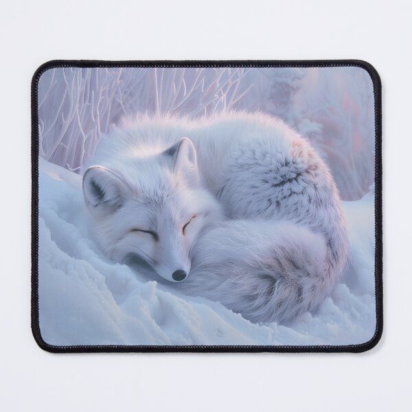Item preview, Arctic Fox Curled in Snow, Wildlife designed and sold by GuildedWordGraphics.