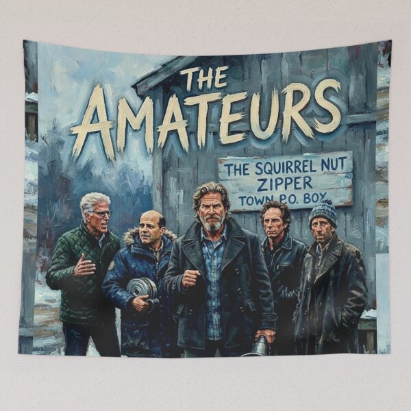 Item preview, The Amateurs Retro Comedy Squirel Nut Zipper Tribute Art Movie Poster designed and sold by Art's Diner.