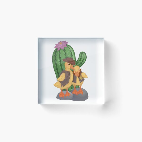 Item preview, Cowboy Duckling Duo Cactus Western Cartoon Cute Animal Sticker Card Babyshower  designed and sold by Komorebji.
