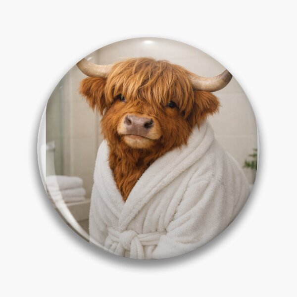 Item preview, Cozy Bathrobe Highland Cow designed and sold by Sillytoe.