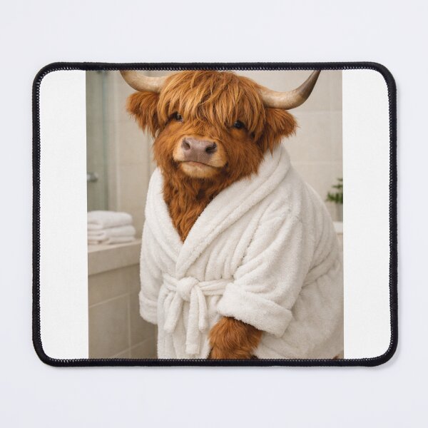 Item preview, Cozy Bathrobe Highland Cow designed and sold by Sillytoe.