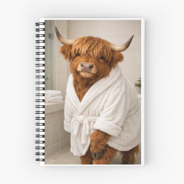 Item preview, Cozy Bathrobe Highland Cow designed and sold by Sillytoe.