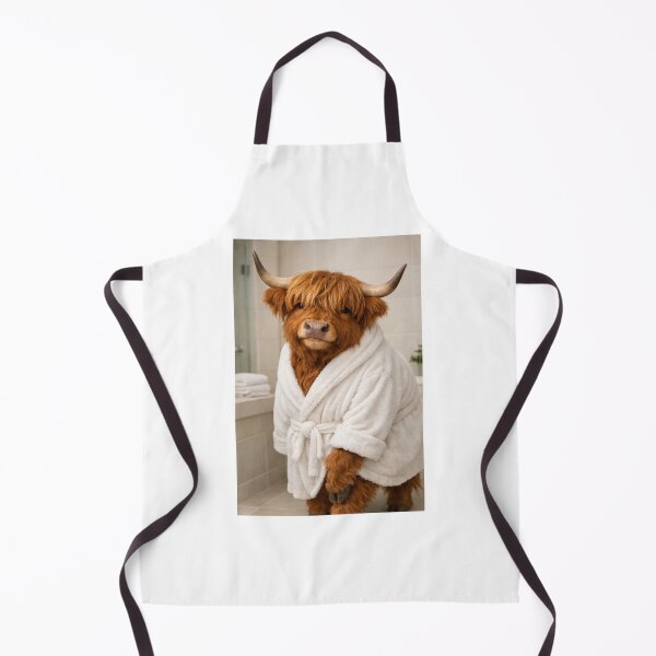 Item preview, Cozy Bathrobe Highland Cow designed and sold by Sillytoe.