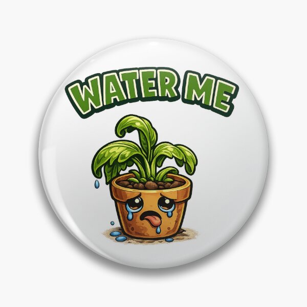 Item preview, Water Me Cute Thirsty Plant designed and sold by EastEndTownie.